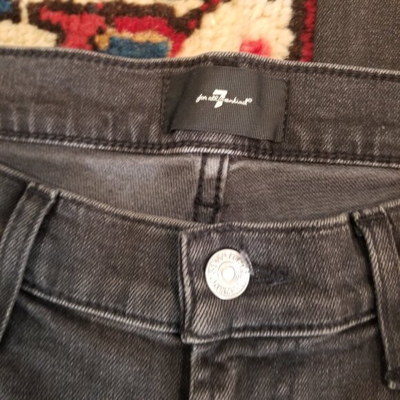 7 For All Mankind The Original Bootcut in Shade Belle Sz 30 – Long Inseam Black - Picture 11 of 12